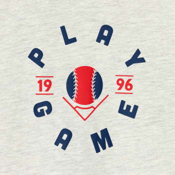 تيشيرت بأكمام قصيرة مطبوع عليه رسالة، اللون رمادي مرقط للأولاد